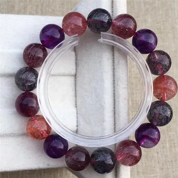 12.6mm Genuine Natural Lepidocrocite Quartz Bracelet Red Super Seven Stone Round Beads Stretch Crystal AAAAA Certificate
12.6mm Genuine Natural Lepidocrocite Quartz Bracelet Red Super Seven Stone Round Beads Stretch Crystal AAAAA Certificate