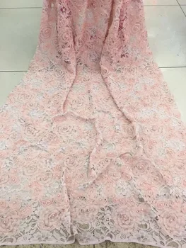 African lace fabric pink 3D flower and beads for women party dress 2018 high quality Nigerian fabric RF2543
African lace fabric pink 3D flower and beads for women party dress 2018 high quality Nigerian fabric RF2543