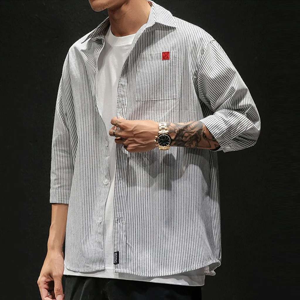shirt men streetwear long sleeve shirt men New Style Fashion Retro Shirt Comfortable Printed Striped Shirts T627
shirt men streetwear long sleeve shirt men New Style Fashion Retro Shirt Comfortable Printed Striped Shirts T627