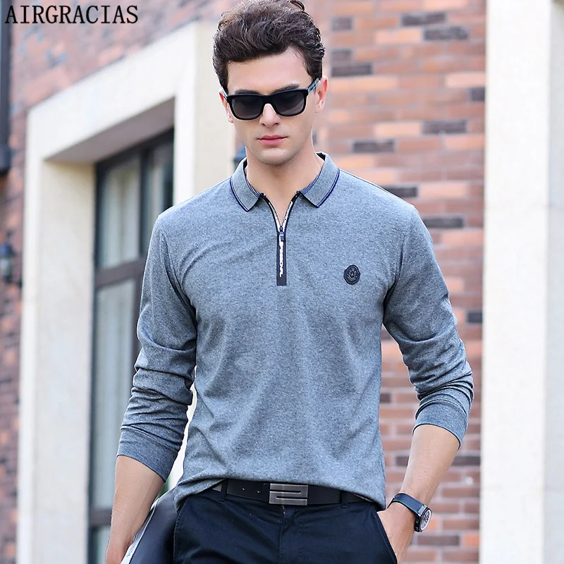 AIRGRACIAS Men Polo Shirt Slim Fit Brand Clothing Autumn Men's Long Sleeve Cotton Polo Shirts Male Camisa Masculina Size M-3XL
AIRGRACIAS Men Polo Shirt Slim Fit Brand Clothing Autumn Men's Long Sleeve Cotton Polo Shirts Male Camisa Masculina Size M-3XL