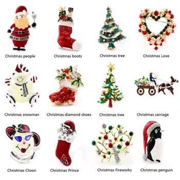 Fashion Enamel Snowman Santa Tree Brooch Pin Christmas Gifts Boots Animal Heart Brooches Charm Crystal Christmas Jewelry Gift
Fashion Enamel Snowman Santa Tree Brooch Pin Christmas Gifts Boots Animal Heart Brooches Charm Crystal Christmas Jewelry Gift