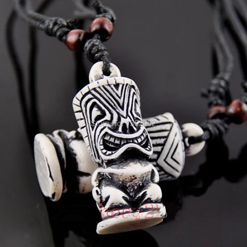 Cool Imitation Yak Bone Carving Tiki Totem Pendant Necklace Lucky Amulet Talisman for Men Women's Gift MN602
Cool Imitation Yak Bone Carving Tiki Totem Pendant Necklace Lucky Amulet Talisman for Men Women's Gift MN602