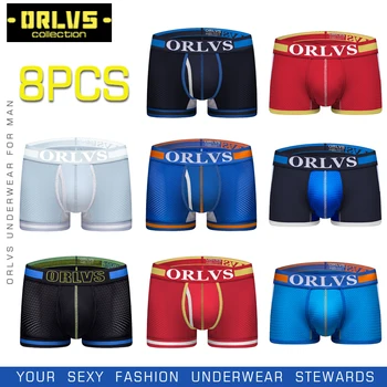 ORLVS 8PC/LOT Sexy Men's Cotton Panties Boxer Male Underwear Solid Men's Shorts Breathable Underwear Boxer Mesh Comfortable
ORLVS 8PC/LOT Sexy Men's Cotton Panties Boxer Male Underwear Solid Men's Shorts Breathable Underwear Boxer Mesh Comfortable