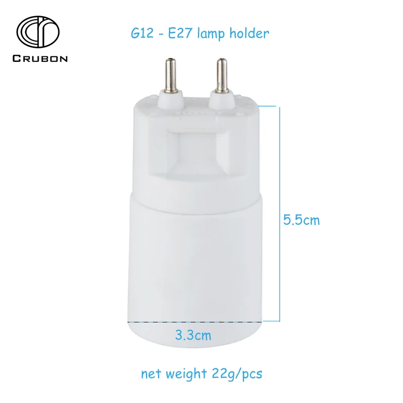 CRUBON 10pcs/lot Adapter G12 to E27 lamp holder E27 to G12 conversion lamp flame retardant PBT high temperature 220 degrees
CRUBON 10pcs/lot Adapter G12 to E27 lamp holder E27 to G12 conversion lamp flame retardant PBT high temperature 220 degrees