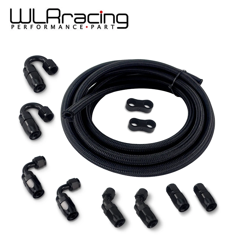 AN6 Nylon Braided Light Weight Oil Fuel Hose 5M Black + AN6 Swivel Fitting Red And Black Hose End Fitting Oil Cooler Kits
AN6 Nylon Braided Light Weight Oil Fuel Hose 5M Black + AN6 Swivel Fitting Red And Black Hose End Fitting Oil Cooler Kits