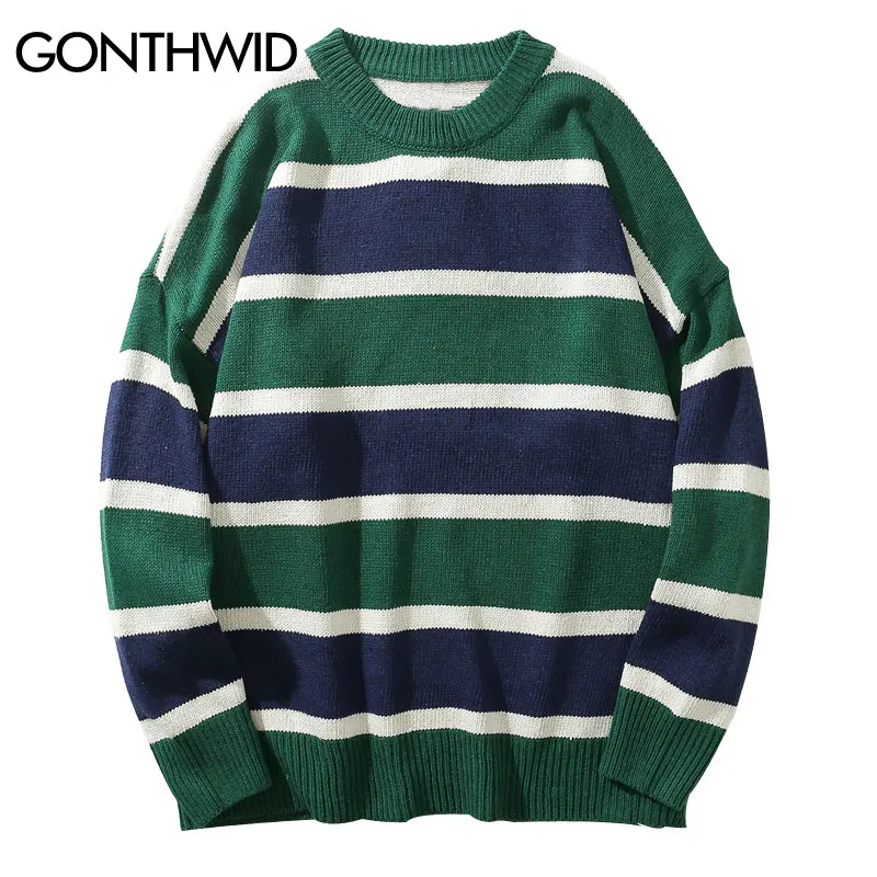 GONTHWID Men Rainbow Striped Pullover Sweaters 2019 Autumn Casual Knitted Jumpers Sweaters Fashion Knitwear Sweater Coat Tops
GONTHWID Men Rainbow Striped Pullover Sweaters 2019 Autumn Casual Knitted Jumpers Sweaters Fashion Knitwear Sweater Coat Tops