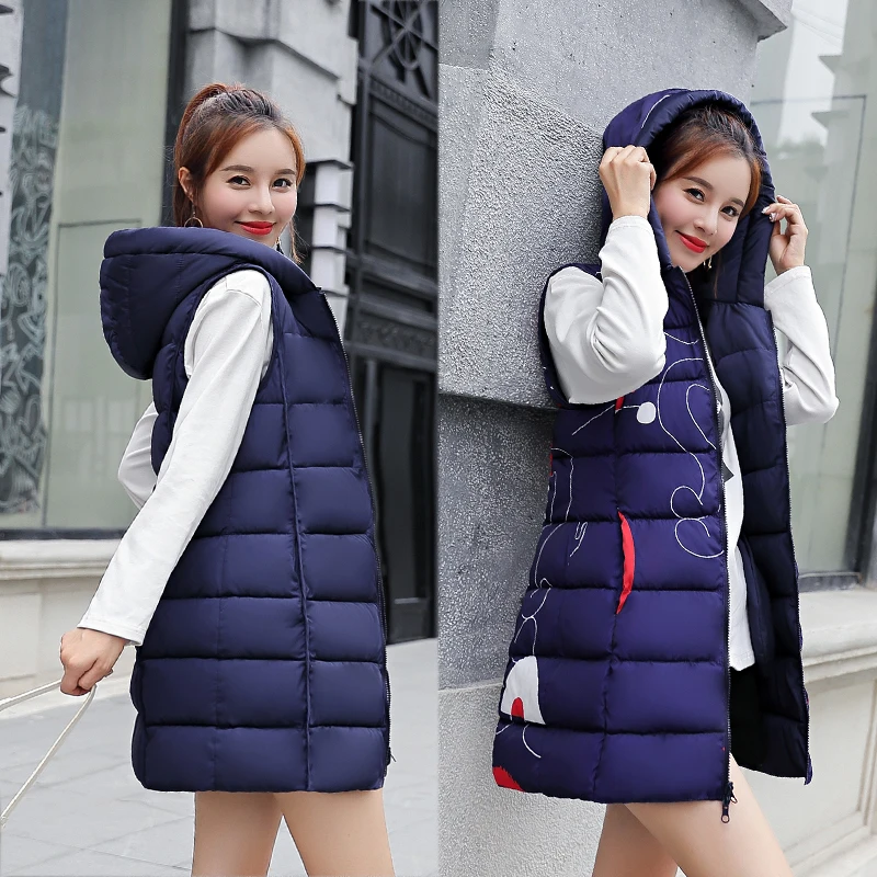 2019 Women Winter Vest Waistcoat New Women Long Vest Sleeveless Jacket Suit Collar Down Cotton Warm Vest Female
2019 Women Winter Vest Waistcoat New Women Long Vest Sleeveless Jacket Suit Collar Down Cotton Warm Vest Female