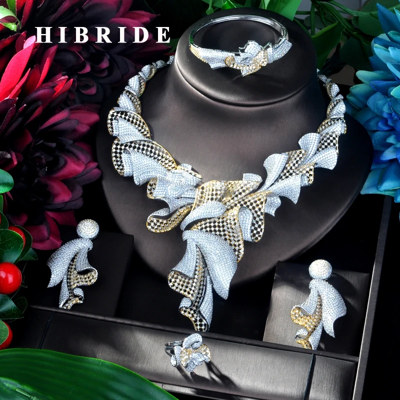 HIBRIDE Fashion Design Necklace Pendant Gold Color Luxury Women Jewelry Set For Bridal Party Accessories Jewelry Gifts N-1925
HIBRIDE Fashion Design Necklace Pendant Gold Color Luxury Women Jewelry Set For Bridal Party Accessories Jewelry Gifts N-1925