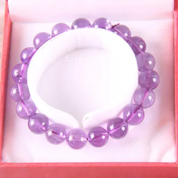 Free Shipping Fine Jewelry Stretch Purple 10MM Round Beads 100% Natural AA Crystal Bracelet 8" with Box 1Pcs RJ018
Free Shipping Fine Jewelry Stretch Purple 10MM Round Beads 100% Natural AA Crystal Bracelet 8" with Box 1Pcs RJ018