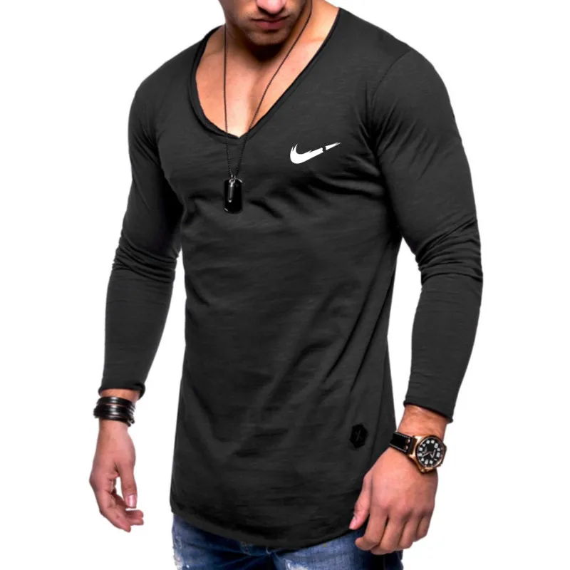 New large size men's V-neck T-shirt fashion luxury brand logo T-shirt men's trend design casual Slim long-sleeved T-shirt top
New large size men's V-neck T-shirt fashion luxury brand logo T-shirt men's trend design casual Slim long-sleeved T-shirt top