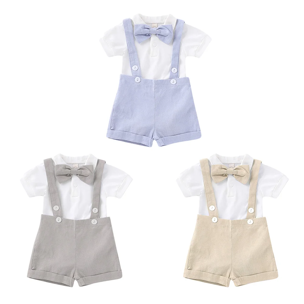 Baby Boy Summer Clothes Boy Clothing Set Summer Ropa Infantil Easter Short-Sleeved One-piece Top + Bib + Bow Set Baby Suit
Baby Boy Summer Clothes Boy Clothing Set Summer Ropa Infantil Easter Short-Sleeved One-piece Top + Bib + Bow Set Baby Suit