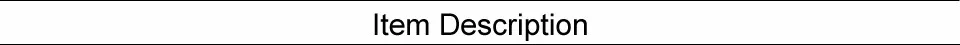 Item Description