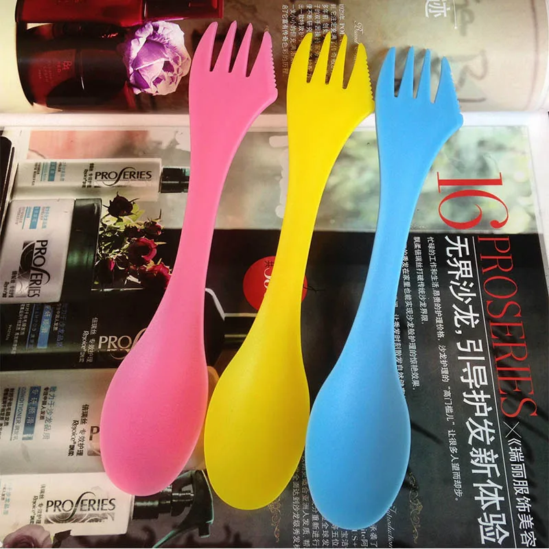 6 Pcs Portable 3 In 1 Tableware set Multifunction Camping Hiking Utensils Spork Combo Random Colors Spoon Fork Knife
6 Pcs Portable 3 In 1 Tableware set Multifunction Camping Hiking Utensils Spork Combo Random Colors Spoon Fork Knife