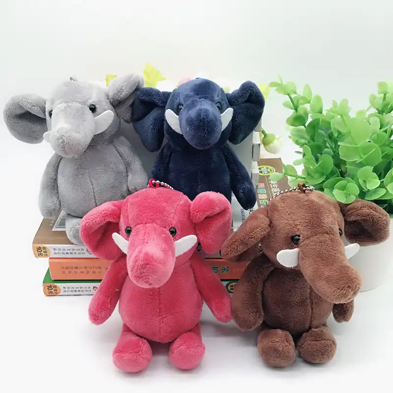 10cm cute elephant pendant plush toys kawaii bag backpack key