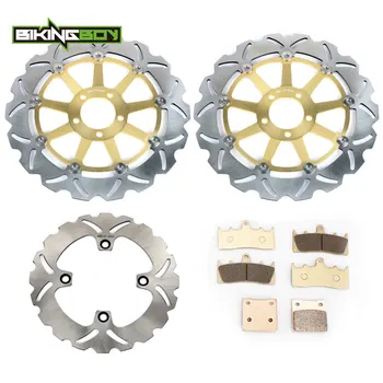 

BIKINGBOY For Kawasaki ZX12R Ninja 00 01 02 03 ZX-12R ZX12-R ZX 1200 A1 A2 B1 B2 Front Rear Brake Discs Rotors Disks + Pads Set