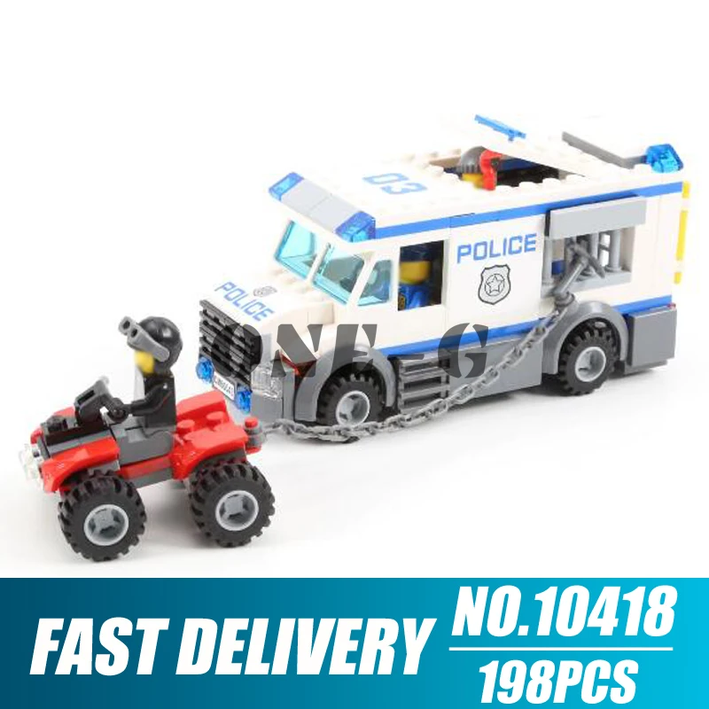 Building blocks 10418 198pcs Compatible legoingly City 60043 Bricks Prisoner Transporter figures Educational toys for children
Building blocks 10418 198pcs Compatible legoingly City 60043 Bricks Prisoner Transporter figures Educational toys for children