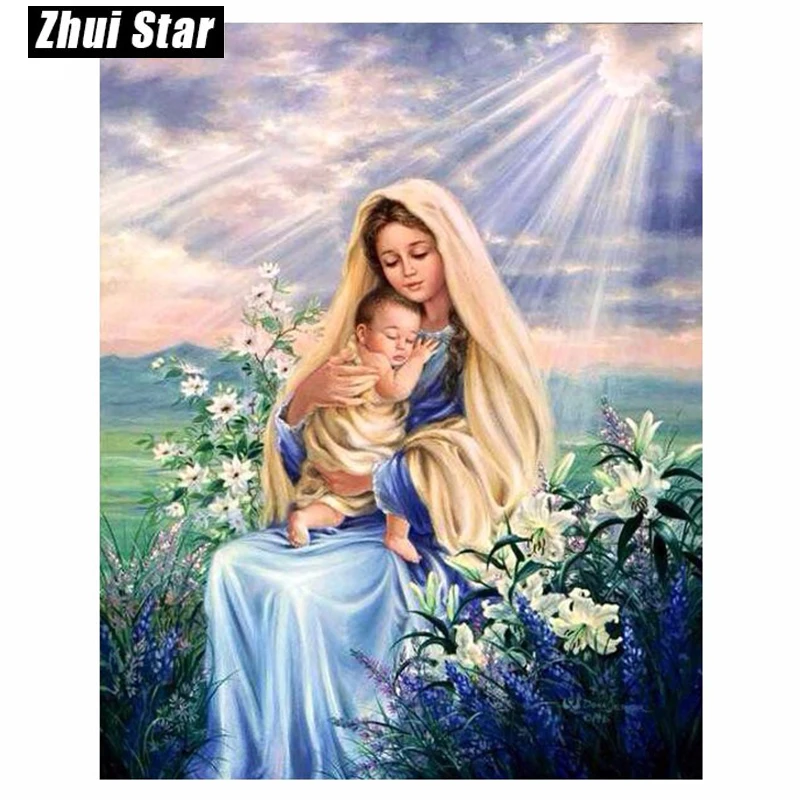 Zhui Star Full Square Drill 5D DIY Diamond Painting "Virgin Mary Religious" 3D Embroidery set Cross Stitch Mosaic Decor gift VIP
Zhui Star Full Square Drill 5D DIY Diamond Painting "Virgin Mary Religious" 3D Embroidery set Cross Stitch Mosaic Decor gift VIP