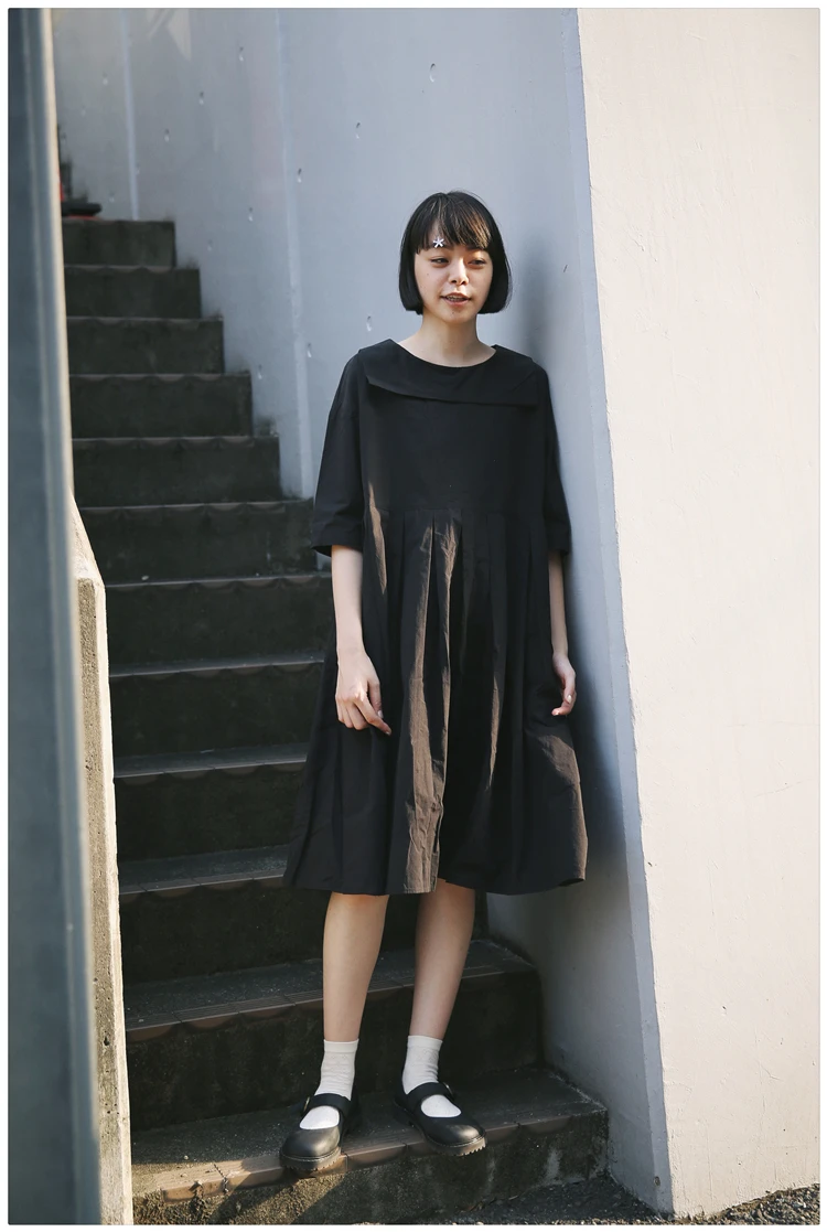 Japanese Fashion Preppy Princess Dress Harajuku Sailor Collar Navy Dress Pleated Bow Cotton Dress Black For Ladies
Japanese Fashion Preppy Princess Dress Harajuku Sailor Collar Navy Dress Pleated Bow Cotton Dress Black For Ladies