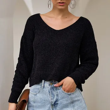 Fashsiualy Femme 2019 Autumn Winter Black Soft Women Knitted Soild Pullover Lantern Sleeve O-Neck Tops Sweater Blouse 712
Fashsiualy Femme 2019 Autumn Winter Black Soft Women Knitted Soild Pullover Lantern Sleeve O-Neck Tops Sweater Blouse 712
