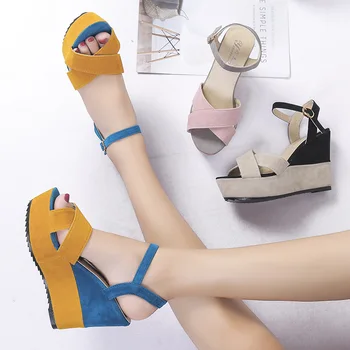 2019 new fashion simple color matching wedge heel women retro style suede comfortable casual high heels
2019 new fashion simple color matching wedge heel women retro style suede comfortable casual high heels