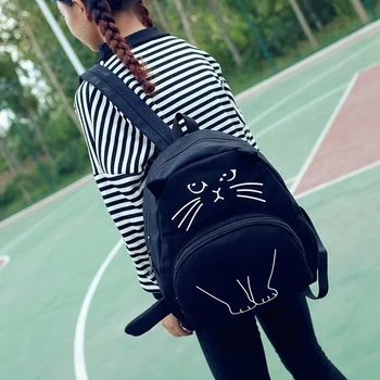 50 pcs/ lot Japanese Cat Brown Backpacks for Teenage Girls Canvas Mochila Kawaii Backpack Cartoon Animal Women Rucksack College
50 pcs/ lot Japanese Cat Brown Backpacks for Teenage Girls Canvas Mochila Kawaii Backpack Cartoon Animal Women Rucksack College