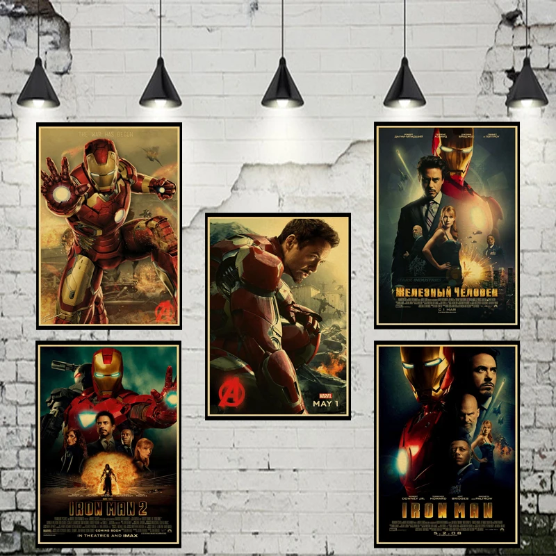 vintage Hollywood Movie Poster Adornment Picture Iron Man Design Drawing Nostalgic Retro Kraft Paper Poster Decorative Painting
vintage Hollywood Movie Poster Adornment Picture Iron Man Design Drawing Nostalgic Retro Kraft Paper Poster Decorative Painting
