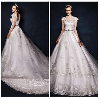 Princess A-Line Wedding Dress Lace Appliques Beaded Crystal Bridal Gowns 2017 Modest Custom Online Vestidos De Novia
Princess A-Line Wedding Dress Lace Appliques Beaded Crystal Bridal Gowns 2017 Modest Custom Online Vestidos De Novia