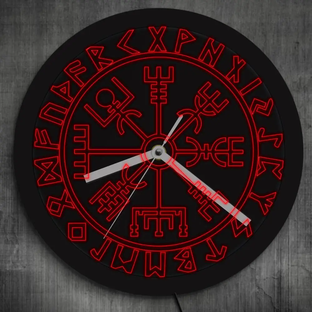 Viking Compass Vintage Illuminated Wall Clock Mysterious Symbol Norse Talisman Emblem Wall Light Norse Mythology Viking Artwork
Viking Compass Vintage Illuminated Wall Clock Mysterious Symbol Norse Talisman Emblem Wall Light Norse Mythology Viking Artwork