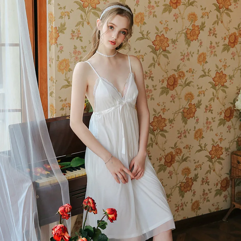 Summer Lace Sexy Court Retro Nightgown Sweet Princess Sleeping Dress Nighties Women Night Gown Night Dresses for Party Nightwear
Summer Lace Sexy Court Retro Nightgown Sweet Princess Sleeping Dress Nighties Women Night Gown Night Dresses for Party Nightwear