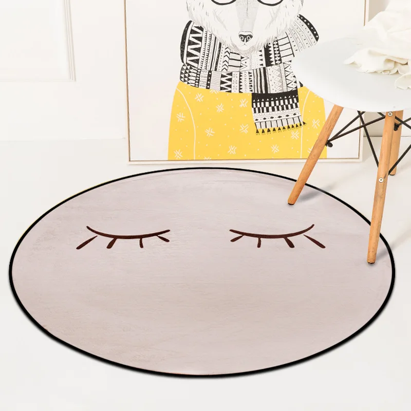 Nordic Style Round Carpet Rugs Cartoon Pink Lash Printed Living Room Bedroom Rug Kids Room Children Anit-Slip Round Floor Mats
Nordic Style Round Carpet Rugs Cartoon Pink Lash Printed Living Room Bedroom Rug Kids Room Children Anit-Slip Round Floor Mats