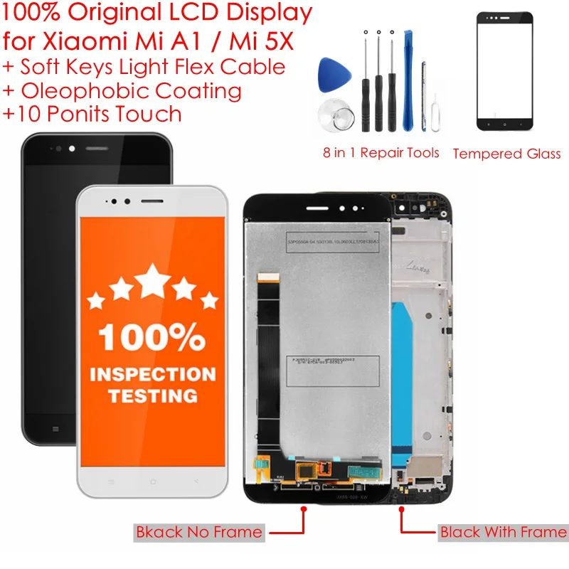 100% Original For Xiaomi Mi A1 LCD Display + Frame 10 Touch Screen For Xiaomi Mi 5X LCD Screen Digitizer Replacement Spare Parts
100% Original For Xiaomi Mi A1 LCD Display + Frame 10 Touch Screen For Xiaomi Mi 5X LCD Screen Digitizer Replacement Spare Parts