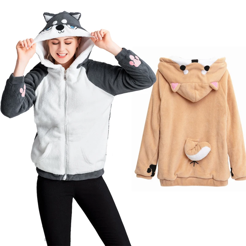 Lolita Girls Cosplay Neko Atsume Shiba Inu Husky Hoodie Coat Cute Dog Pullover Thicken Flannel Hooded Sweatershirts Drop Ship
Lolita Girls Cosplay Neko Atsume Shiba Inu Husky Hoodie Coat Cute Dog Pullover Thicken Flannel Hooded Sweatershirts Drop Ship