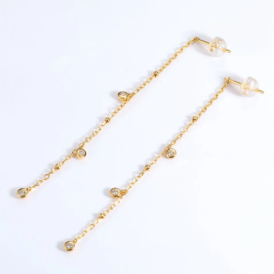 3K fashion long drop earrings for women inlaid with white zircon 925 sterling silver simple niche design
3K fashion long drop earrings for women inlaid with white zircon 925 sterling silver simple niche design