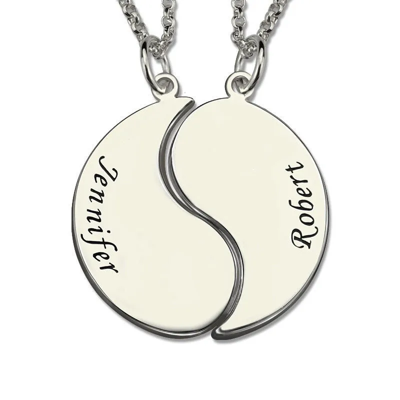 2PCS Silver Stainless Steel Yin Yang Necklace Custom Engrave Names Pedant Personalized Gift Handmade Not Fade
2PCS Silver Stainless Steel Yin Yang Necklace Custom Engrave Names Pedant Personalized Gift Handmade Not Fade
