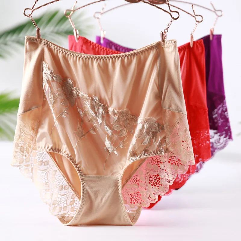 New Large Size Cotton Panties For Women Sexy Lace Embroidery Modal High Waist Panties Plus Size Underwear Big Size Female Lot
New Large Size Cotton Panties For Women Sexy Lace Embroidery Modal High Waist Panties Plus Size Underwear Big Size Female Lot