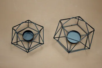 Creative Table Decoration Black Geometric Iron Votive Candle Holder Wholesale
Creative Table Decoration Black Geometric Iron Votive Candle Holder Wholesale