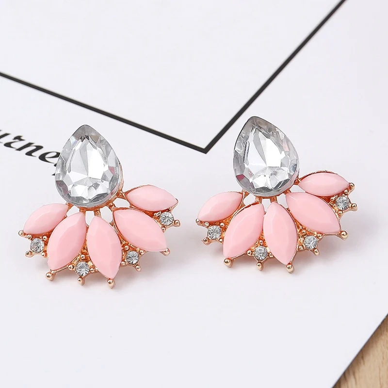 Jewelry New Brand Design Retro Exquisite Women Acrylic Flower Crystal Gem Cubic Zircon Stud Earrings For Women
Jewelry New Brand Design Retro Exquisite Women Acrylic Flower Crystal Gem Cubic Zircon Stud Earrings For Women