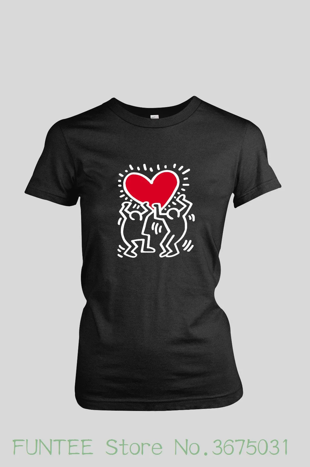 Women's Tee Keith Haring Valentine's Day Women's Fit T-shirt - Ladies Cut Heart Street Art 2018 Summer Women Novelty
Women's Tee Keith Haring Valentine's Day Women's Fit T-shirt - Ladies Cut Heart Street Art 2018 Summer Women Novelty