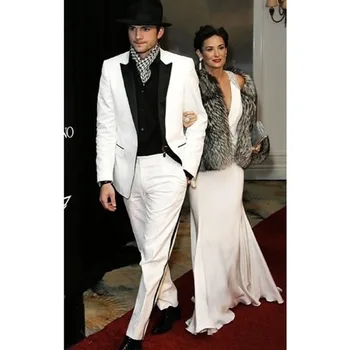 Peaked Black Lapel Mens Suits 2017 new Tailored 2 Pieces slim fit Fashion White Men's Tuxedo Wedding Prom men suit (Jacket+Pant)
Peaked Black Lapel Mens Suits 2017 new Tailored 2 Pieces slim fit Fashion White Men's Tuxedo Wedding Prom men suit (Jacket+Pant)