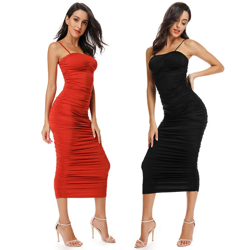 Women's Sexy Bodycon Sling Sleeveless Lady Soild Slim Fit Everying Party Club Dress Casual Party Dress
Women's Sexy Bodycon Sling Sleeveless Lady Soild Slim Fit Everying Party Club Dress Casual Party Dress
