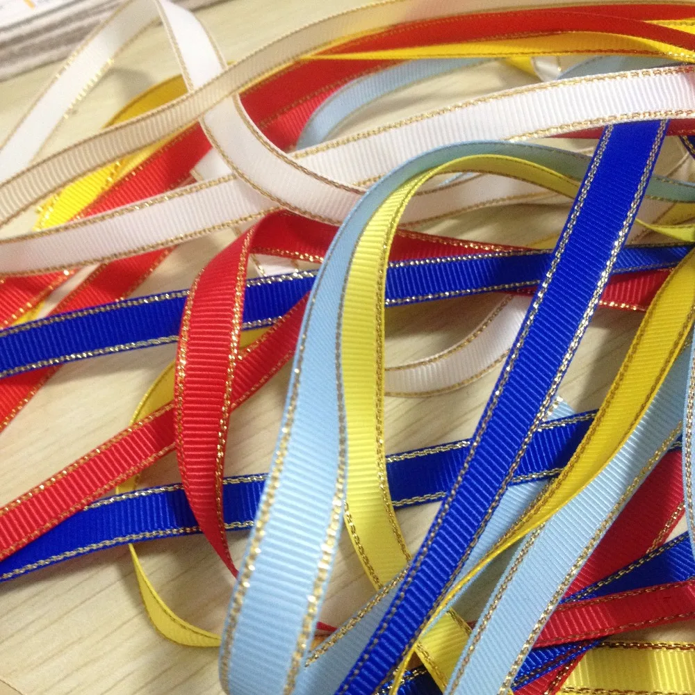 pick size 6 9 16 25 38 mm width Polyester Gold Edged Grosgrain Ribbon , 100 yards=1 color , GG01
pick size 6 9 16 25 38 mm width Polyester Gold Edged Grosgrain Ribbon , 100 yards=1 color , GG01