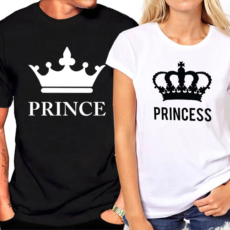 Summer Casual O-neck Tops Lovers Tee T Shirt Women Prince Princess King queen Print Couple Clothes Lovers Tee Shirt Dropshipping
Summer Casual O-neck Tops Lovers Tee T Shirt Women Prince Princess King queen Print Couple Clothes Lovers Tee Shirt Dropshipping