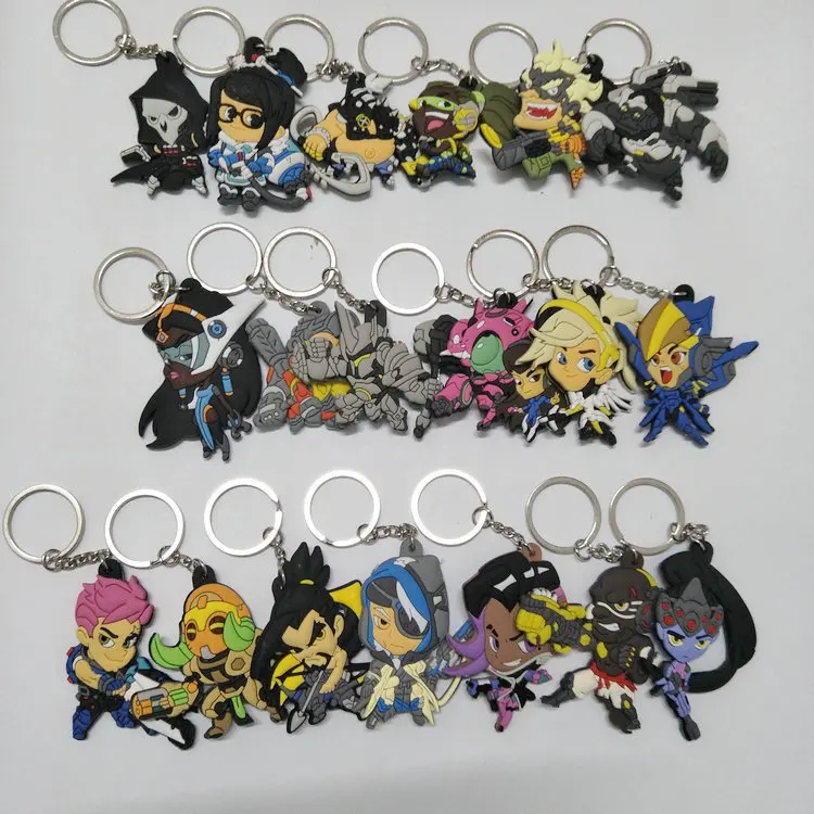 28 Style OW Anime Action Figure Printed Hero Tracer Roadhog Pharah Reaper Hanzo PVC Soft Glue Keychain Key Ring Pendant Toy Doll 
28 Style OW Anime Action Figure Printed Hero Tracer Roadhog Pharah Reaper Hanzo PVC Soft Glue Keychain Key Ring Pendant Toy Doll