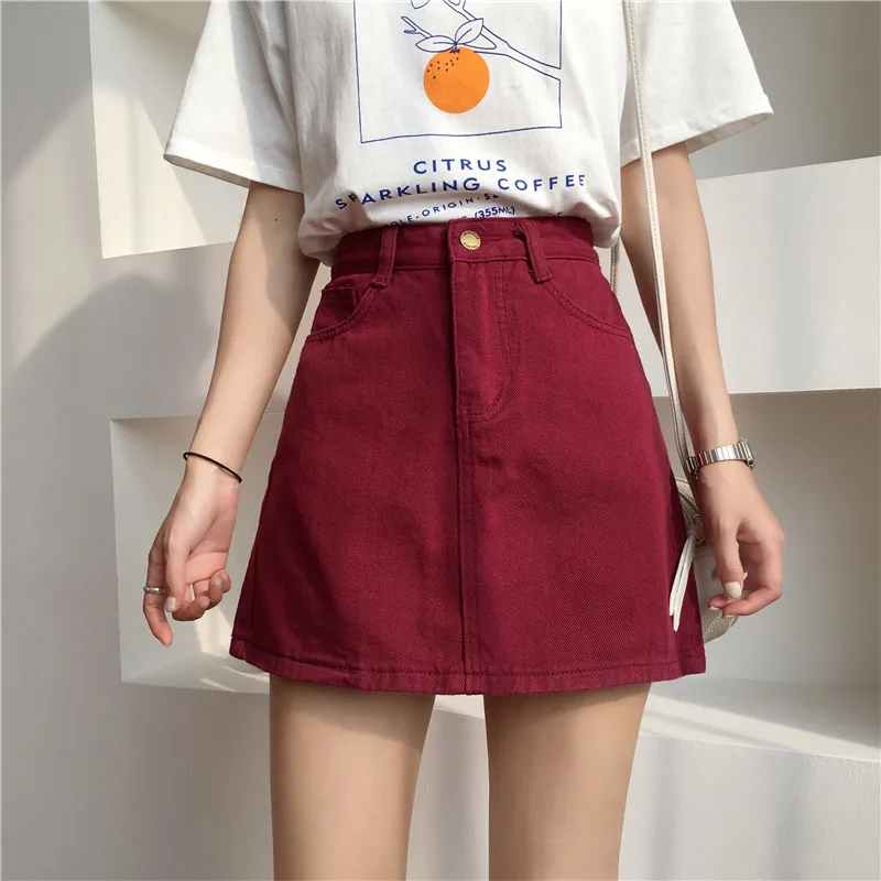 Wine Red Sold Women Pencil Denim Skirts All-match High Waist Bodycon Short Skirt Female Jeans Skirts 2019 Summer
Wine Red Sold Women Pencil Denim Skirts All-match High Waist Bodycon Short Skirt Female Jeans Skirts 2019 Summer