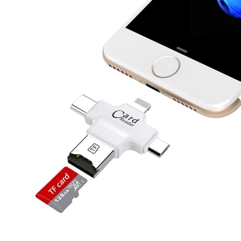 4 In 1 Type C Micro Usb Adapter Micro SD Card Reader For IPhone For IPad Smart OTG Card Reader
4 In 1 Type C Micro Usb Adapter Micro SD Card Reader For IPhone For IPad Smart OTG Card Reader