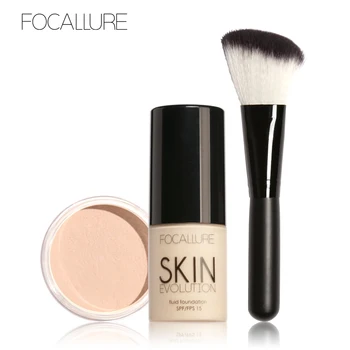 FOCALLURE 3Pcs Pro Face Makeup Daily Using Foundation Cream Loose Powder with High Quality Makeup Brush
FOCALLURE 3Pcs Pro Face Makeup Daily Using Foundation Cream Loose Powder with High Quality Makeup Brush