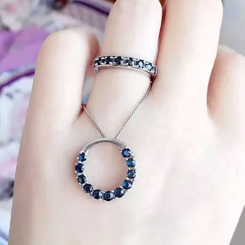 Fidelity Natural sapphire s925 sterling silver fashion fine jewelry sets for women party natural blue gemstone rings Pendants
Fidelity Natural sapphire s925 sterling silver fashion fine jewelry sets for women party natural blue gemstone rings Pendants
