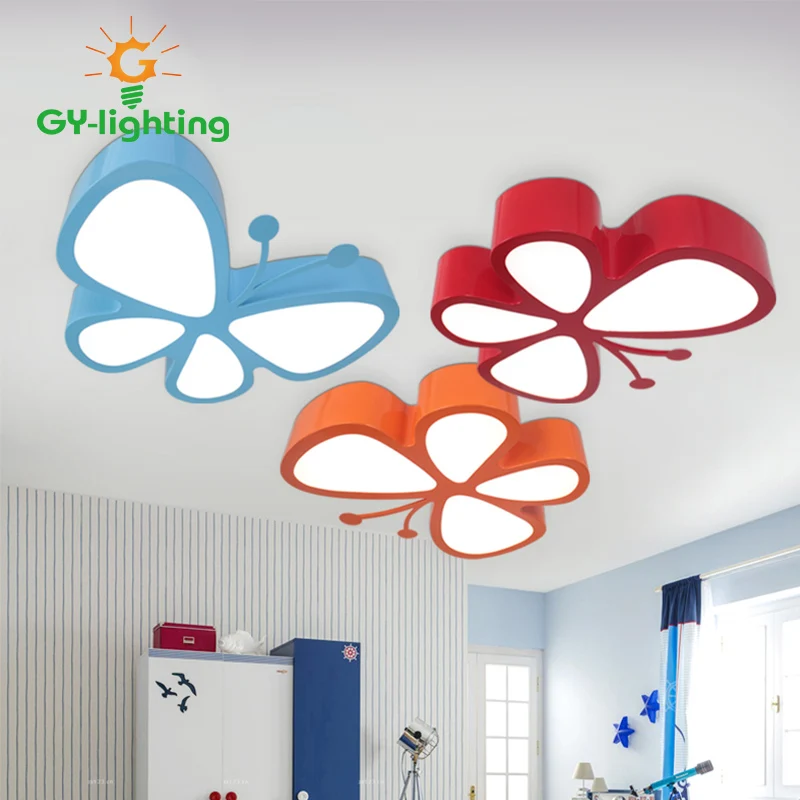 Popular Cartoon Children Room Lights Color Creative Butterfly Lights LED Cute Bedroom ceiling lights kid's room Ceiling Lamps
Popular Cartoon Children Room Lights Color Creative Butterfly Lights LED Cute Bedroom ceiling lights kid's room Ceiling Lamps
