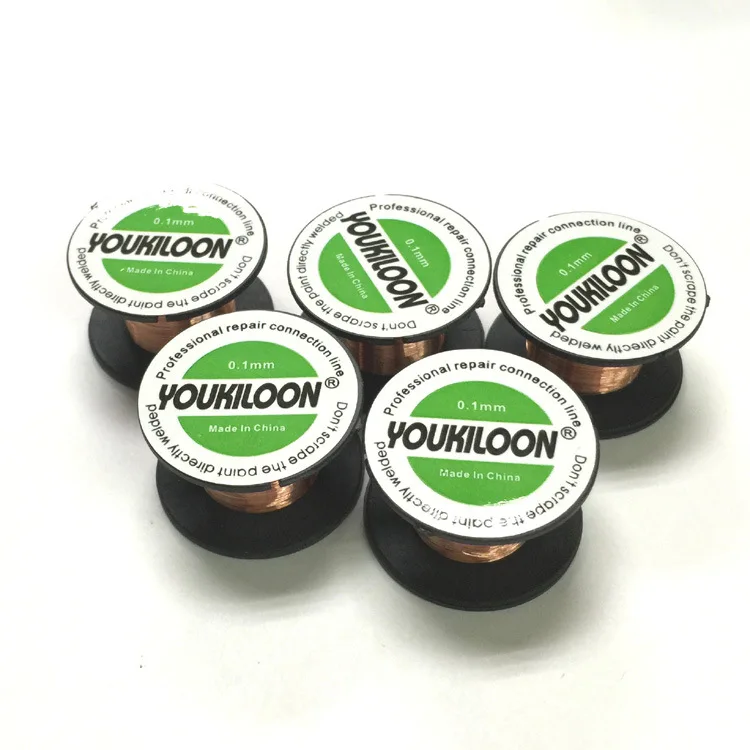 5pieces/lot 0.1mm*10m professional repair connection line don't scrape paint directly welded Copper wire jumper Repair tools | Мобильные