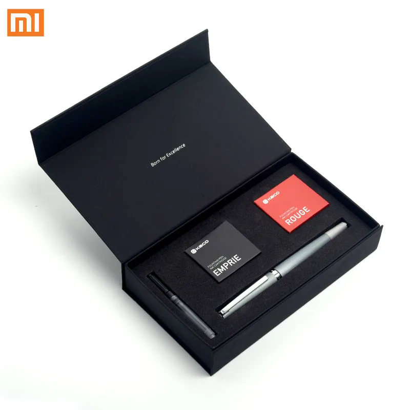 Luxury Business Office Gift Set Silver Clip Fountain Pen Metal Wire-drawing Fine Nib Ink Pens with Red Black Ink Cartridges
Luxury Business Office Gift Set Silver Clip Fountain Pen Metal Wire-drawing Fine Nib Ink Pens with Red Black Ink Cartridges